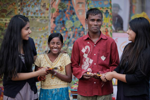 Mitra works with artisans in India. 